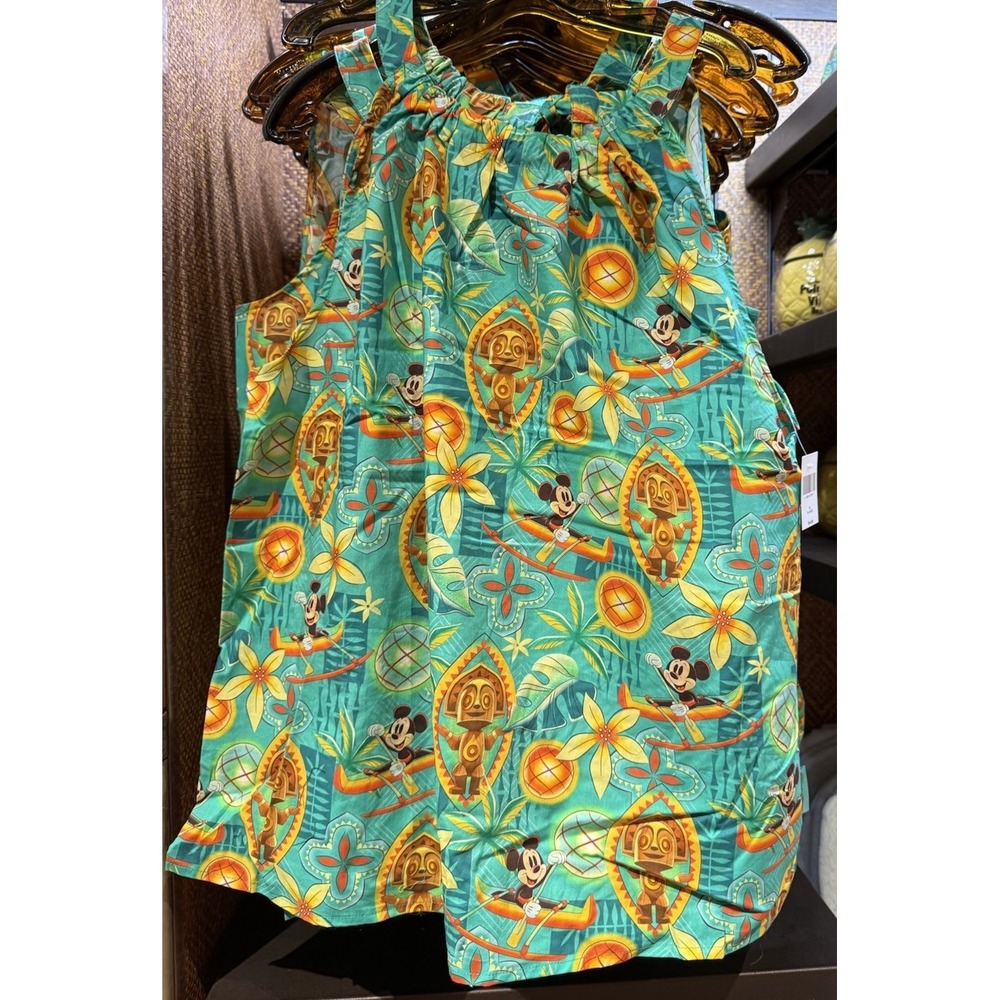 2025 Disney Parks‎ Polynesian Village Resort Mickey Tank Top Medium Halter Tiki